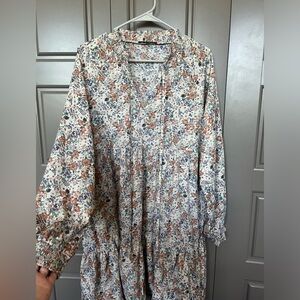 SHEIN Floral V Neck Dress